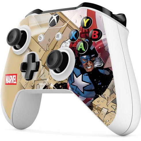 Marvel Captain America Epic Shield Break Xbox One X Controller Skin