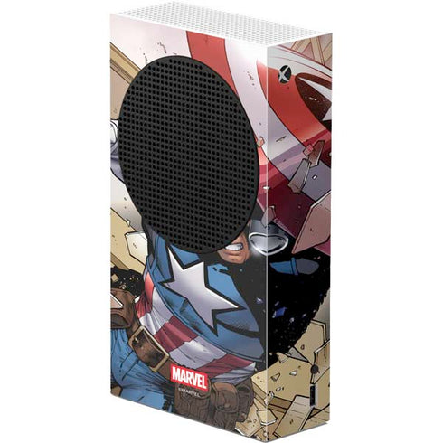 Marvel Captain America Epic Shield Break Xbox Series S Console Skin