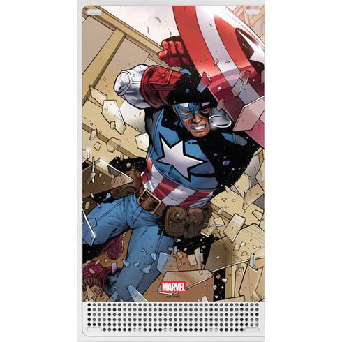 Marvel Captain America Epic Shield Break Xbox Series S Console Skin