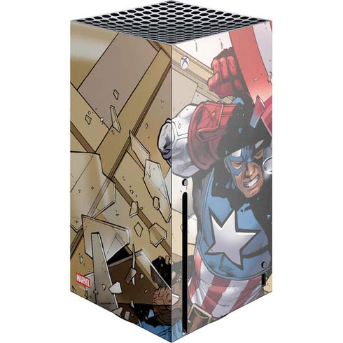 Marvel Captain America Epic Shield Break Xbox Series X Console Skin
