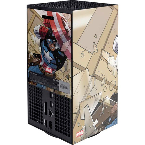 Marvel Captain America Epic Shield Break Xbox Series X Console Skin