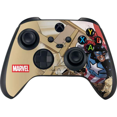Marvel Captain America Epic Shield Break Xbox Series X Controller Skin