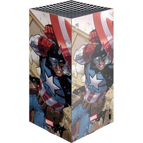 Marvel Captain America Epic Shield Break XBox Series X Digital Edition Console Skin