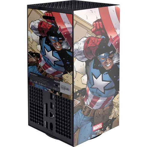 Marvel Captain America Epic Shield Break XBox Series X Digital Edition Console Skin