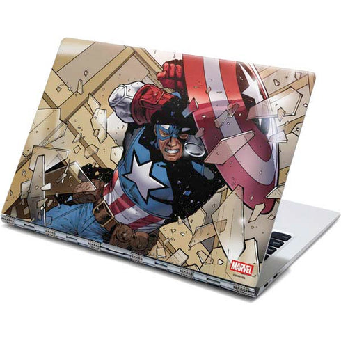 Marvel Captain America Epic Shield Break Yoga 910 2-in-1 14in Touch-Screen Skin