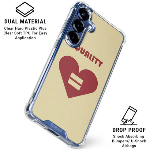 Equality Heart Galaxy S25 Plus Clear Case
