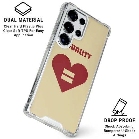 Equality Heart Galaxy S25 Ultra Clear Case