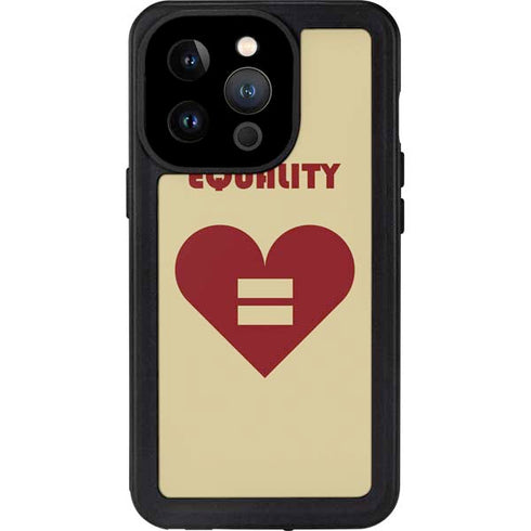 Equality Heart iPhone 15 Pro Waterproof Case