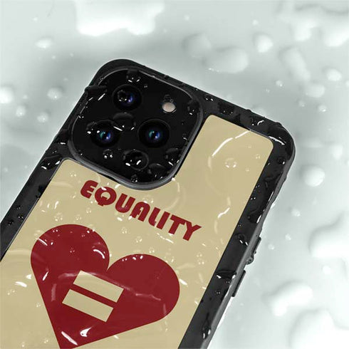 Equality Heart iPhone 15 Pro Waterproof Case
