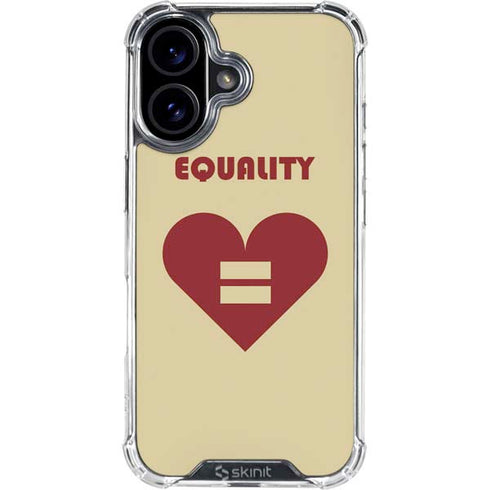 Equality Heart iPhone 16 Plus Clear Case