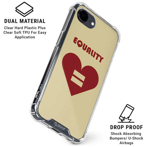 Equality Heart iPhone 16e Clear Case