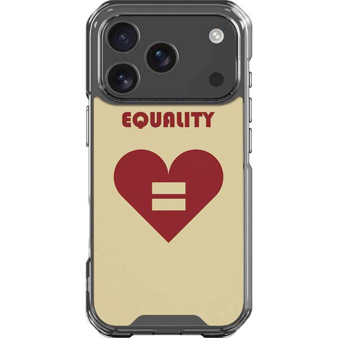 Equality Heart iPhone 18 Pro Clear Case