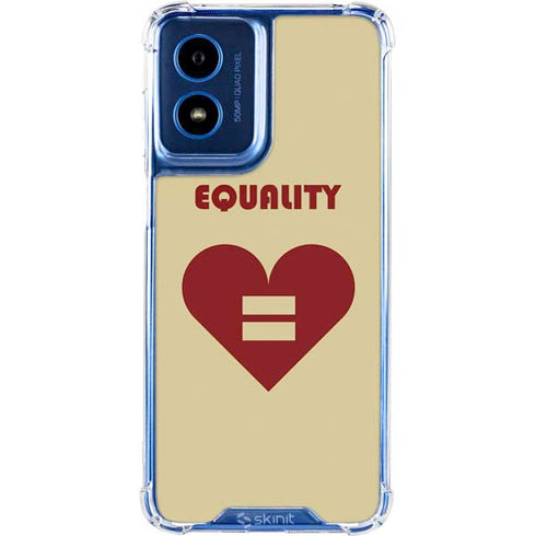 Equality Heart Moto G 5G (2024) Clear Case