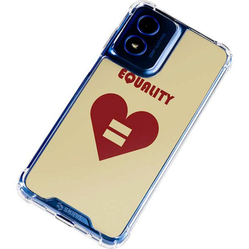 Equality Heart Moto G 5G (2024) Clear Case
