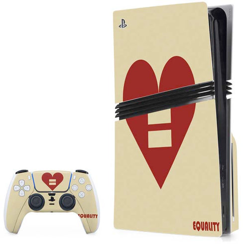 Equality Heart PS5 Pro Disk Bundle Skin