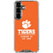 Clemson University Tigers Est 1889 Orange Galaxy S26 Clear Case