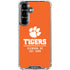 Clemson University Tigers Est 1889 Orange Galaxy S26 Plus Clear Case