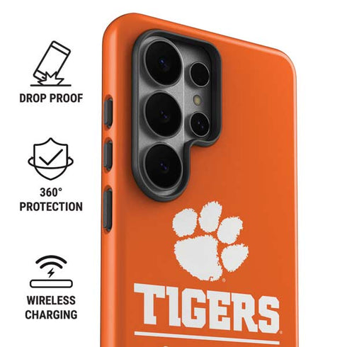 Clemson University Tigers Est 1889 Orange Galaxy S26 Ultra Impact Case