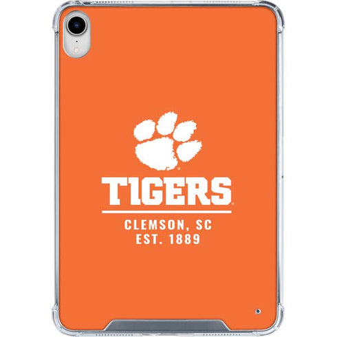 Clemson University Tigers Est 1889 Orange iPad 11th Gen (2025) Clear Case