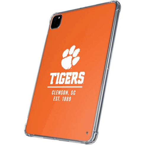 Clemson University Tigers Est 1889 Orange iPad Pro 11in (2024) Clear Case