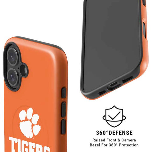 Clemson University Tigers Est 1889 Orange iPhone 16 Magsafe Impact Case