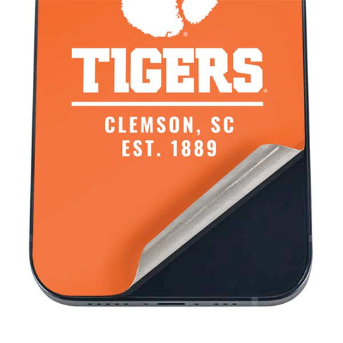 Clemson University Tigers Est 1889 Orange iPhone 16 Skin