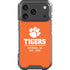 Clemson University Tigers Est 1889 Orange iPhone 18 Pro Clear Case