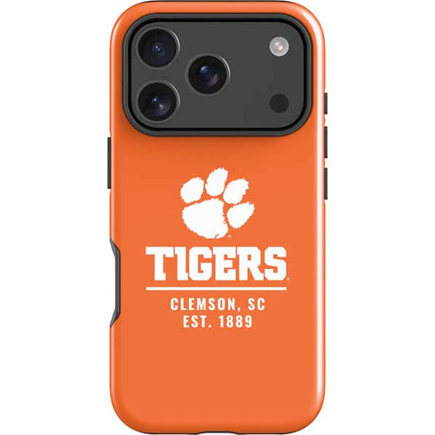 Clemson University Tigers Est 1889 Orange iPhone 18 Pro Max Impact Case