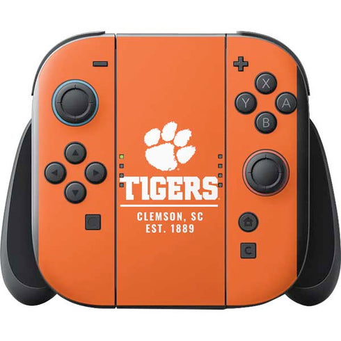 Clemson University Tigers Est 1889 Orange Nintendo Switch 2 (2025) with Joy-Con Skin