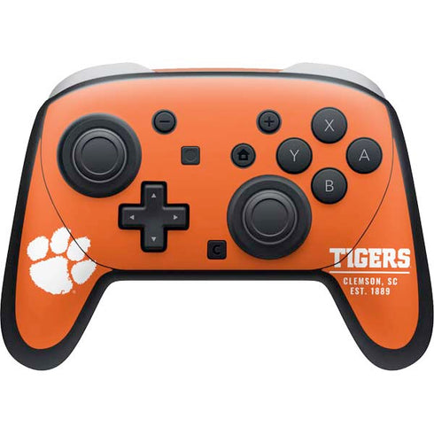 Clemson University Tigers Est 1889 Orange Nintendo Switch 2 (2025) Pro Controller Skin