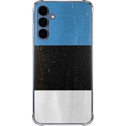 Estonia Flag Distressed Galaxy A55 5G Clear Case