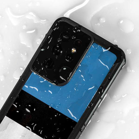 Estonia Flag Distressed Galaxy S24 Ultra Waterproof Case