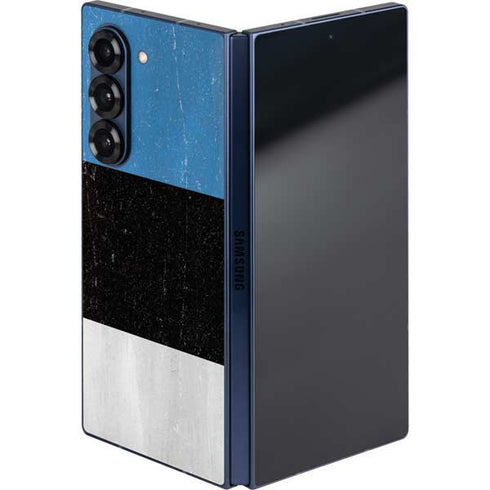 Estonia Flag Distressed Galaxy Z Fold6 Skin