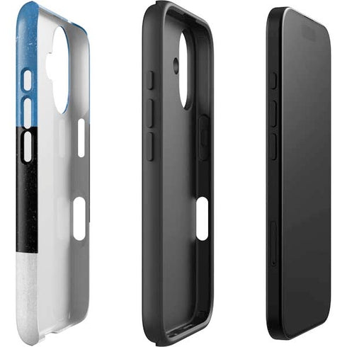 Estonia Flag Distressed iPhone 16 Plus Impact Case