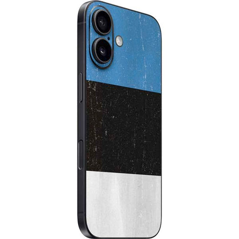 Estonia Flag Distressed iPhone 16 Plus Skin