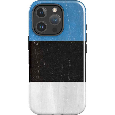 Estonia Flag Distressed iPhone 16 Pro Impact Case