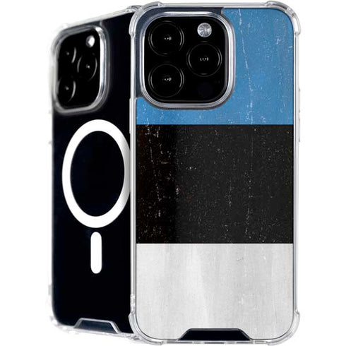 Estonia Flag Distressed iPhone 16 Pro Max MagSafe Case