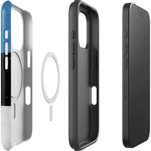 Estonia Flag Distressed iPhone 16 Pro Max Magsafe Impact Case