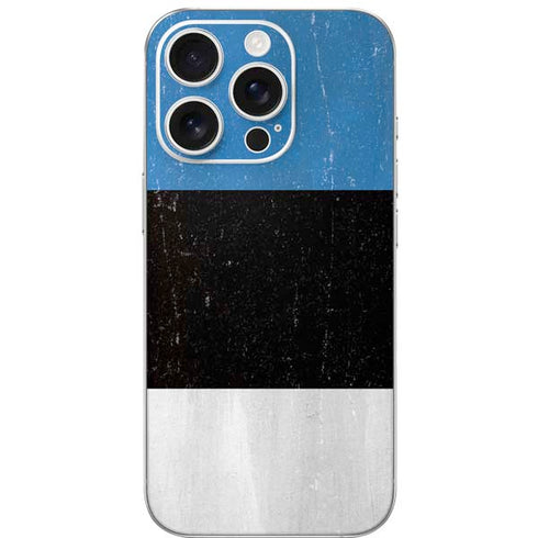 Estonia Flag Distressed iPhone 16 Pro Skin