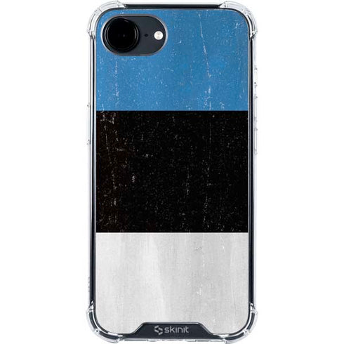 Estonia Flag Distressed iPhone 16e Clear Case