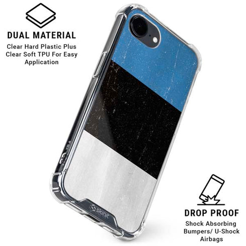 Estonia Flag Distressed iPhone 16e Clear Case