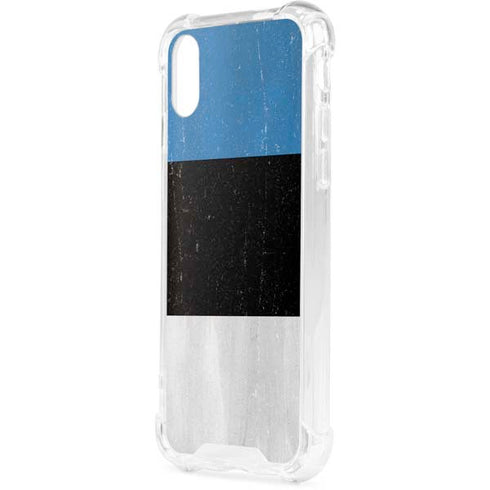 Estonia Flag Distressed iPhone XS Clear Case