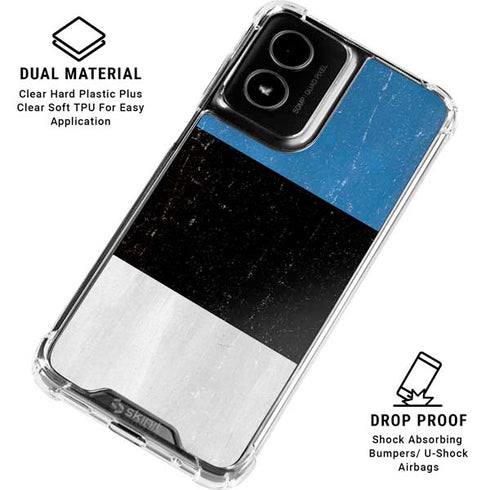 Estonia Flag Distressed Moto G Power 5G (2024) Clear Case