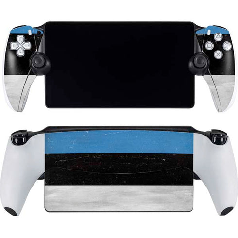 Estonia Flag Distressed PlayStation Portal Remote Player Skin