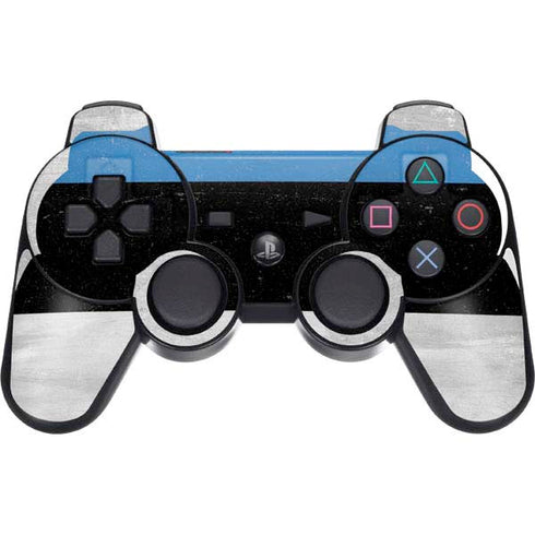 Estonia Flag Distressed PS3 Dual Shock wireless controller Skin