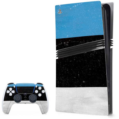 Estonia Flag Distressed PS5 Pro Bundle Skin