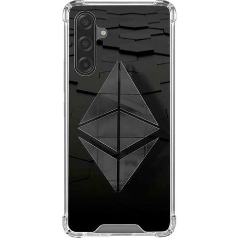 Ethereum Textured Logo Galaxy A17 Clear Case