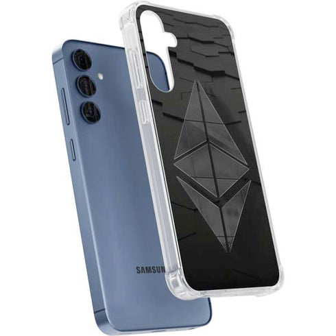 Ethereum Textured Logo Galaxy A55 5G Clear Case