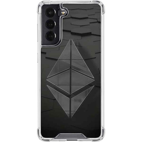 Ethereum Textured Logo Galaxy S22 Clear Case