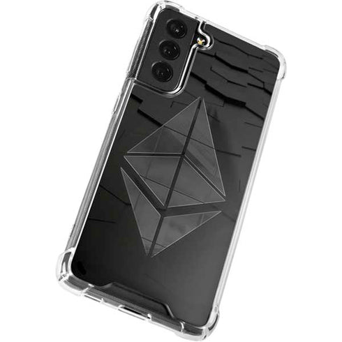Ethereum Textured Logo Galaxy S22 Clear Case